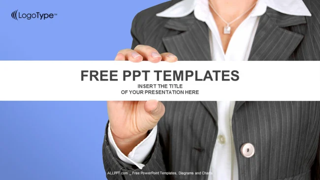 Hand holds the title-Business PPT Templates