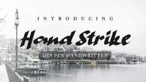 Hand Strike Script Font › Fontesk