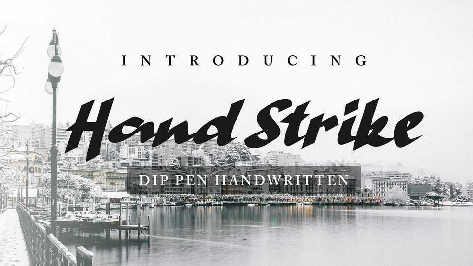 Hand Strike Script Font › Fontesk