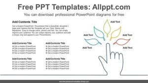 Hand Tree Leaves PowerPoint Diagram
