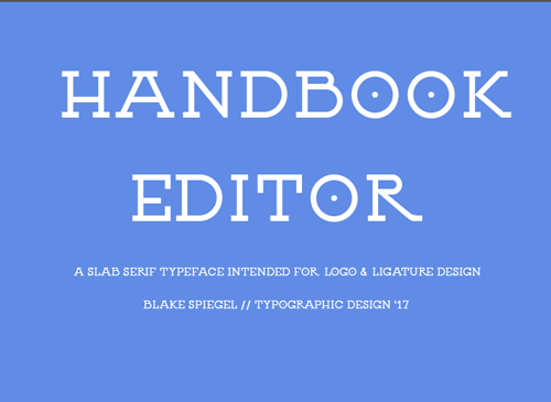 Handbook Editor Typeface