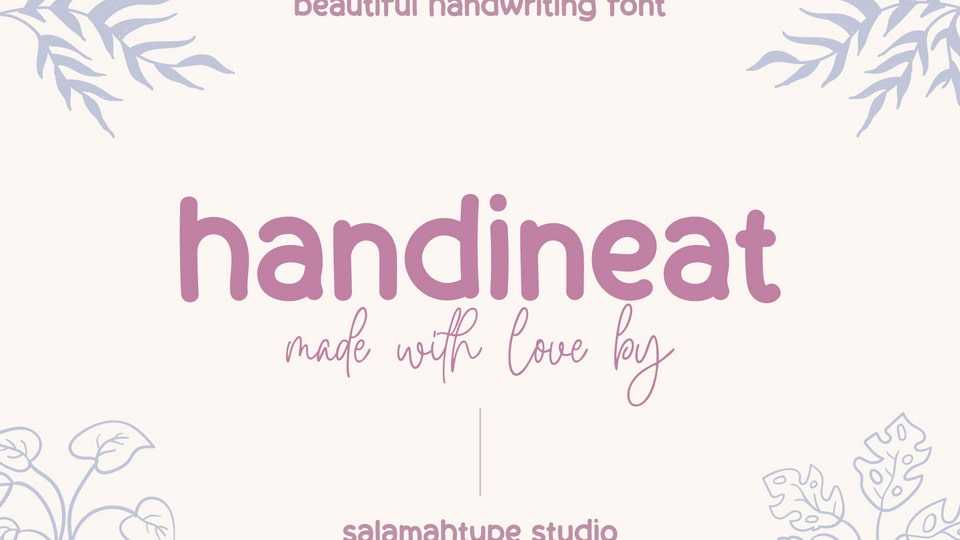 Handineat Font › Fontesk