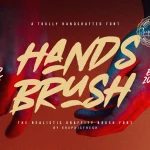 Hands Brush Font - Fonte Grátis Hands Brush Font