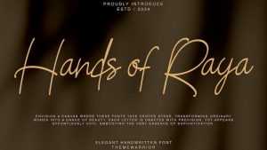 Hands of Raya Font › Fontesk