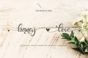 Haney Love Calligraphy Font