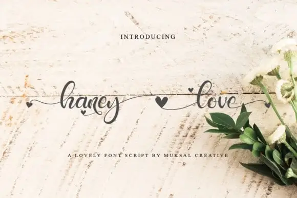 Haney Love Calligraphy Font