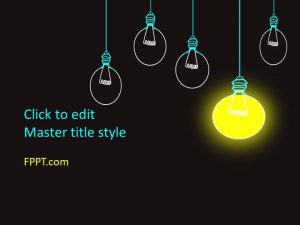 Hanging Lamps PowerPoint Template