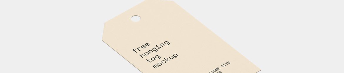 Hanging tag mockup