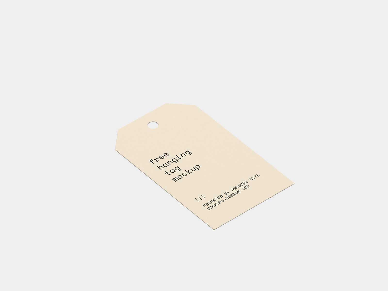Hanging tag mockup