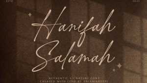 Hanifah Salamah Font › Fontesk