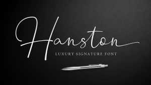 Hanston Script Font › Fontesk