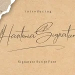 Hantoria Signature Script Font - Fonte Grátis Hantoria Signature Script Font