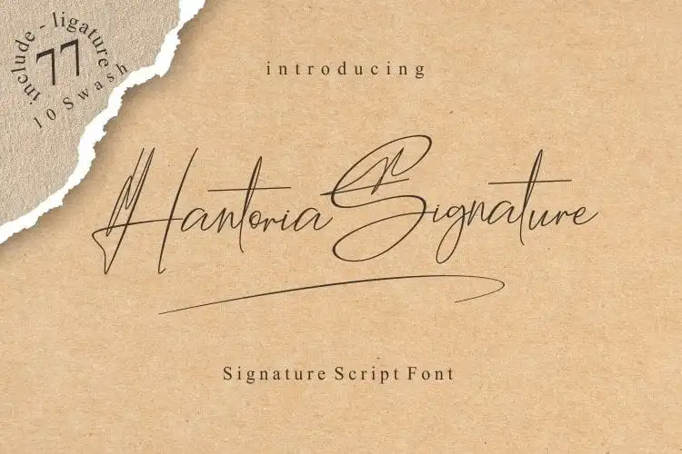 Hantoria Signature Script Font