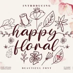 Happy Floral Font