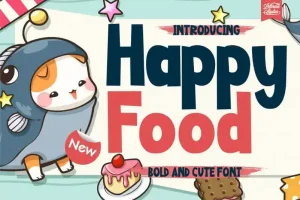 Happy Food Display Font