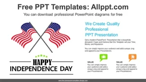 Happy Independence Day PowerPoint Diagram