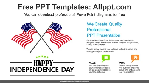 Happy Independence Day PowerPoint Diagram