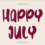 Happy July Display Font