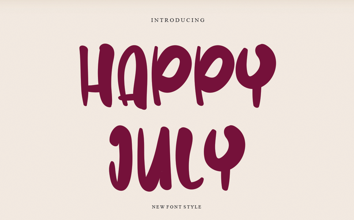 Happy July Display Font
