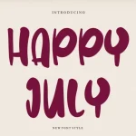 Happy July Font