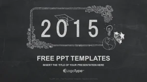 Happy New Year 2015 In Blackboard-PPT Templates
