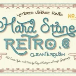 Hard Stones Sans Strip Font