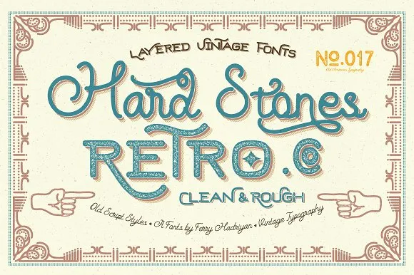 Hard Stones Sans Strip Font
