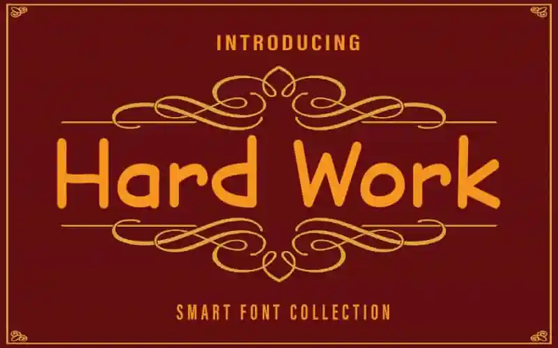Hard Work Display Font