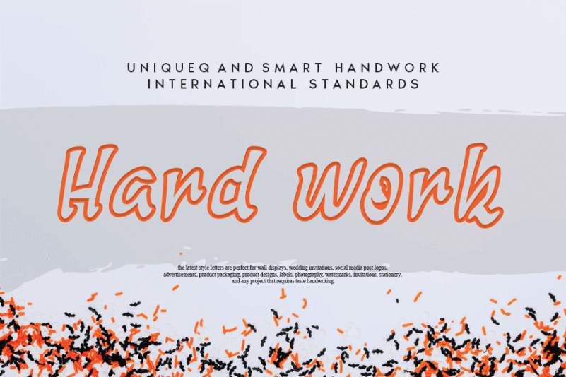 Hard work Display Font