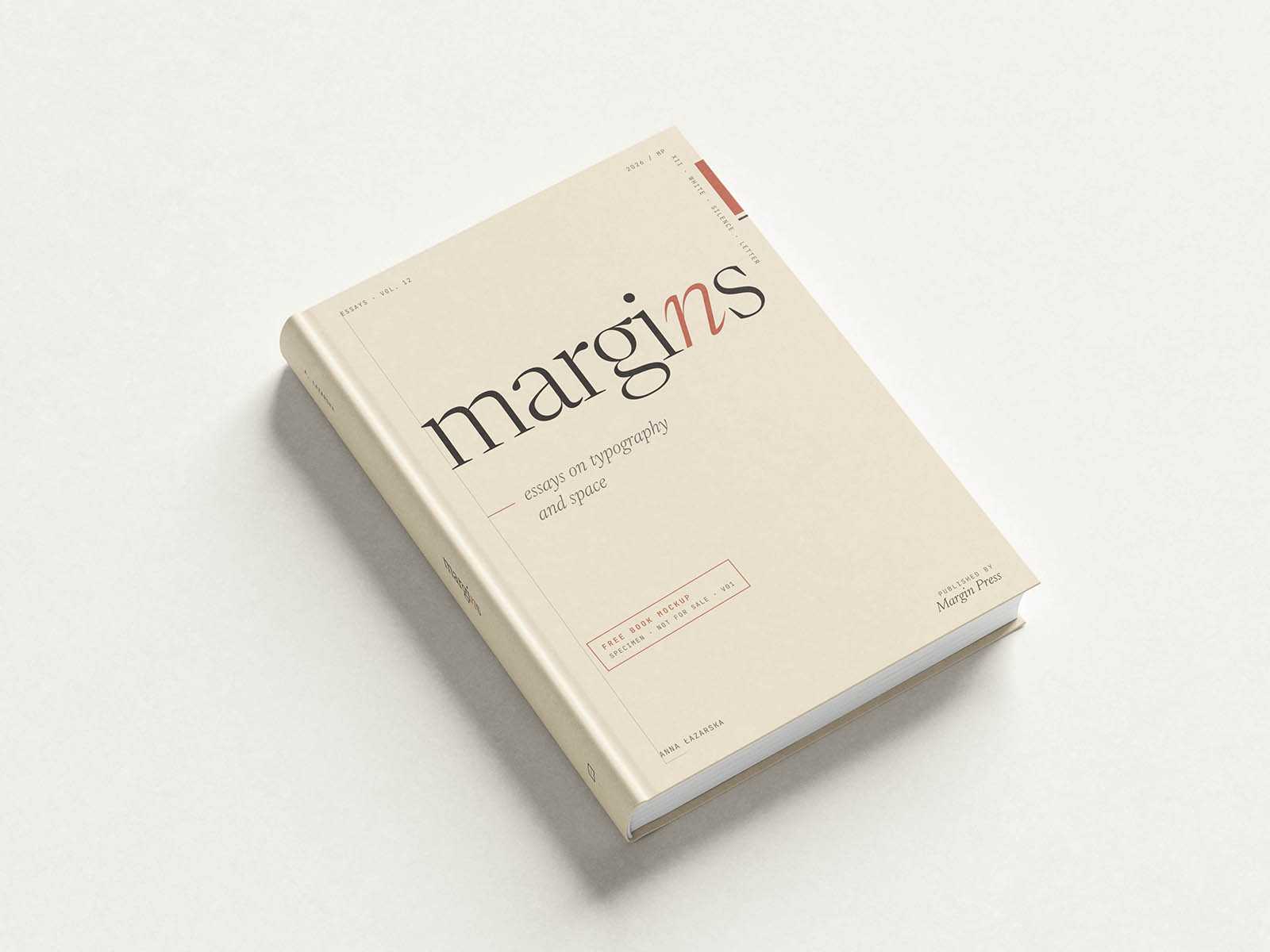 Hardcover open book mockup