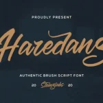 Haredang Script Font - Fonte Grátis Haredang Script Font