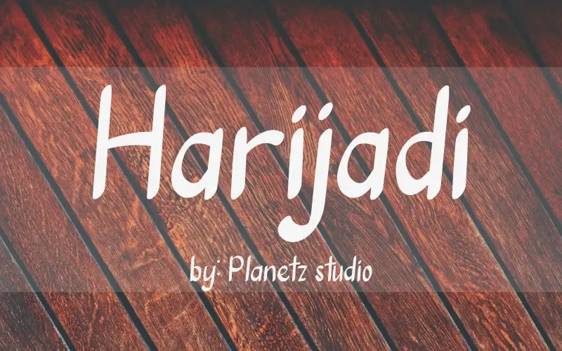 Harijadi Brush Font
