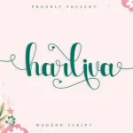 Harliva Calligraphy Font