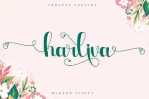 Harliva Calligraphy Font