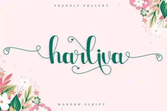 Harliva Calligraphy Font