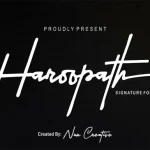 Haroopath Signature Font