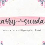 Harry Sunday Calligraphy Font - Fonte Grátis Harry Sunday Calligraphy Font