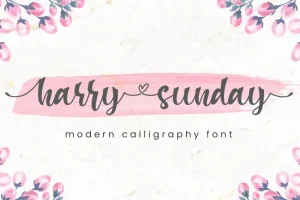 Harry Sunday Calligraphy Font