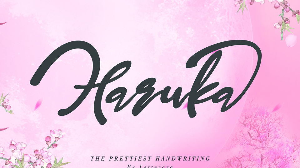 Haruka Script Font › Fontesk