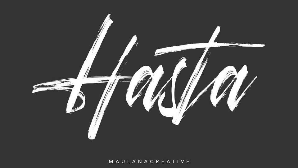 Hasta Brush Script Font › Fontesk