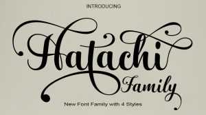 Hatachi Script Font › Fontesk
