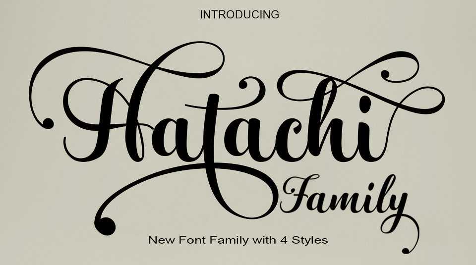 Hatachi Script Font › Fontesk