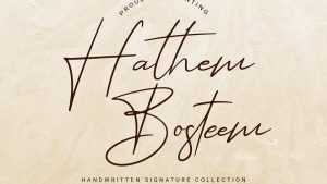 Hathem Bosteem Script Font › Fontesk