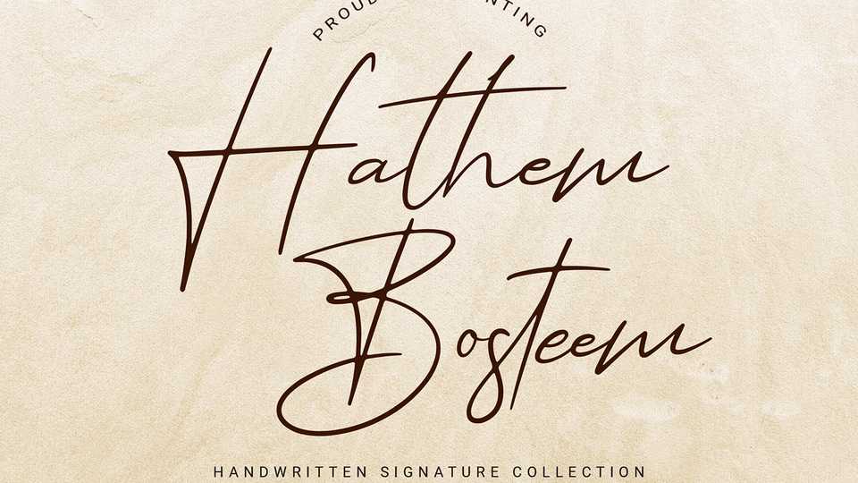Hathem Bosteem Script Font › Fontesk