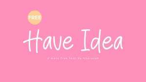 Have Idea Font › Fontesk