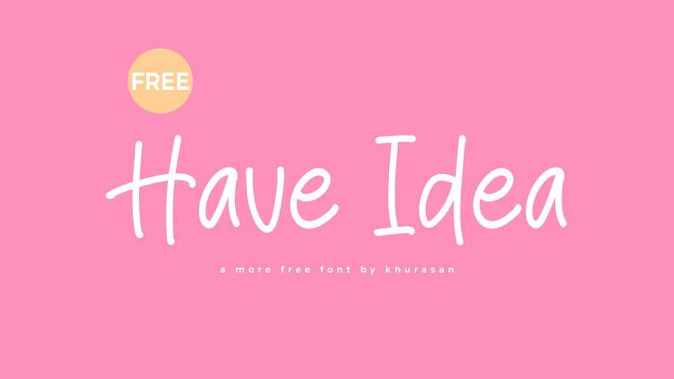 Have Idea Font › Fontesk