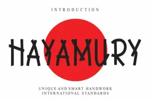 HAYAMURY Display Font