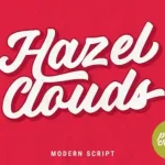 Hazel Clouds Script Font - Fonte Grátis Hazel Clouds Script Font