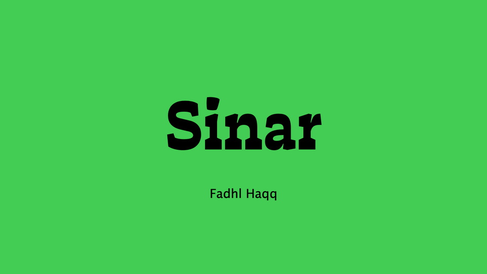 HD Sinar Font Family › Fontesk