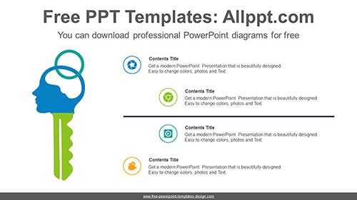 Head Brain Key PowerPoint Diagram